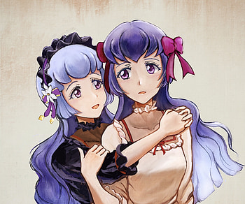 Shirayuri Twins, Sakuya Shirayuri, Kaguya Shirayuri, Anime, Aikatsu Friends! HD wallpaper