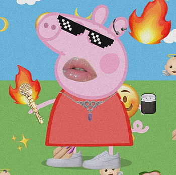 Peppa Pig Aesthetic , Baddie Peppa Pig HD wallpaper