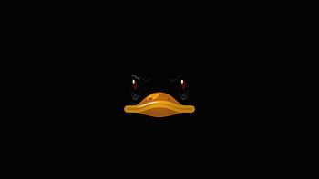 Duck, minimal, dark HD wallpaper