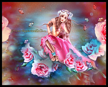 ROSES IN THE WIND, WIND, FLOWERS, BUTTERFLIES, ROSES, FEMALE, PINK HD wallpaper