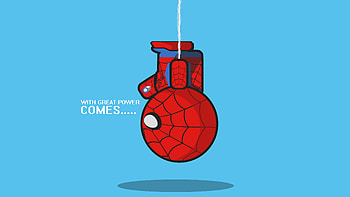 Spiderman Hanging Upside Down, spiderman, superheroes, artist, artwork, digital-art HD wallpaper