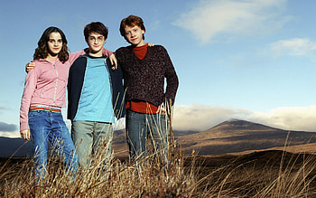 Emma Watson and Daniel Radcliffe, Rupert Grint, Wide , Trio HD wallpaper