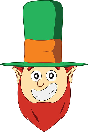 St. Patrick's Day character, Leprechaun head, Irish folklore, Isolated on white HD phone wallpaper