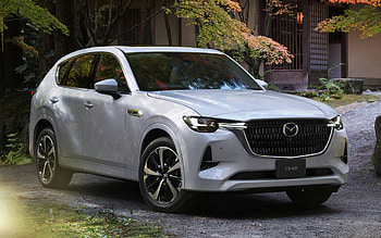 2023, Mazda CX-60, front view, exterior, white CX-60, white crossover, new white CX-60, Japanese cars, Mazda HD wallpaper