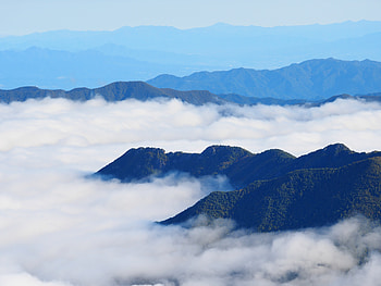 Nature, Mountains, Clouds, View From Above, Vertex, Tops, Mountain Range HD wallpaper