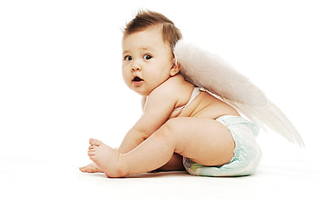Angel Baby, wings, baby boy, baby, cute, beautiful, adorable, angel, people HD wallpaper