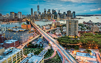 Bridge Lights New York, lights, world, new-york HD wallpaper