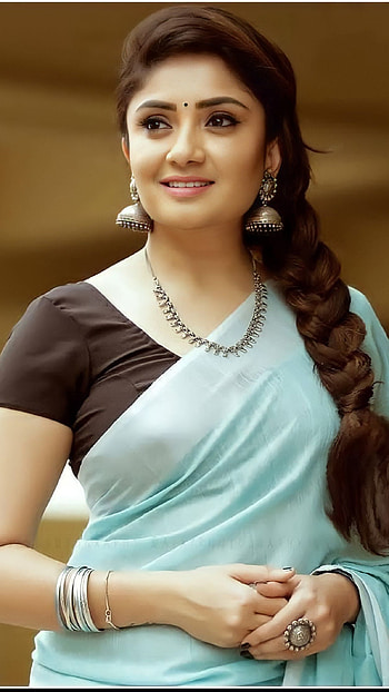 Karunya Ram, kannada actress, saree beauty HD phone wallpaper