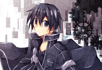 Kirito, sword, anime, art, online HD wallpaper