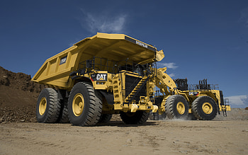 Caterpillar 793F, mining dump truck, Caterpillar 994H, wheel loader, mining machines, 793F, 994H, Caterpillar HD wallpaper
