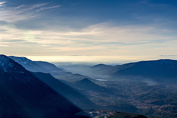 Nature, Sky, Mountains, Fog HD wallpaper