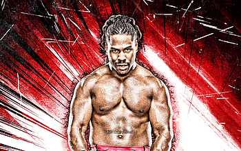JTG, grunge art, american wrestler, WWE, Jayson Anthony Paul, wrestling, red abstract rays, wrestlers, JTG HD wallpaper