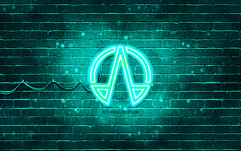 The Expanse turquoise logo, , turquoise brickwall, The Expanse logo, TV Series, The Expanse neon logo, The Expanse HD wallpaper