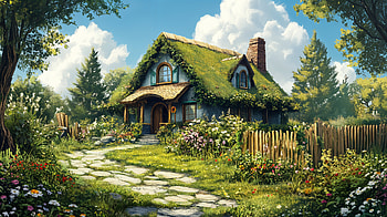 Charming Cottagecore Haven | Ultra, cottage, cottagecore, nature, garden, flower HD wallpaper