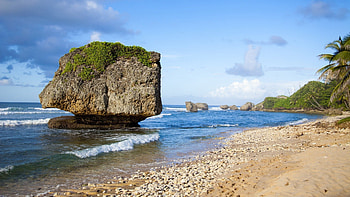 Barbados Beach, sea, oceans, sand, beaches, beautiful, barbados, clouds, nature, sky HD wallpaper