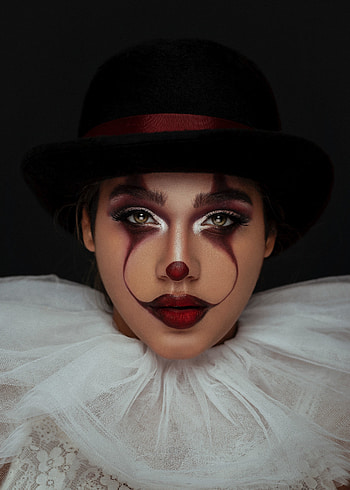 Woman model, joker, makeup HD phone wallpaper