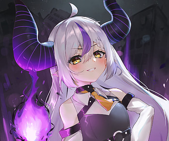 La+ Darknesss, hololive, La+ Darknesss (Virtual Youtuber), Anime, Virtual Youtuber HD wallpaper