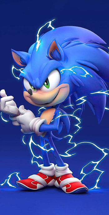 sonic, carton, blue HD phone wallpaper