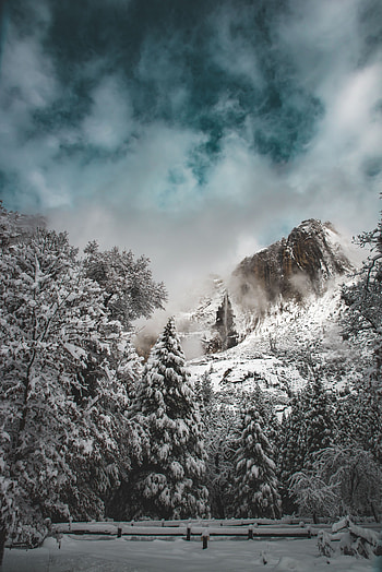 Winter, Nature, Mountains, Clouds, Snow HD phone wallpaper
