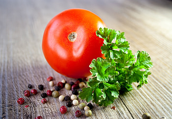 Food, Pepper, Parsley, Tomato HD wallpaper