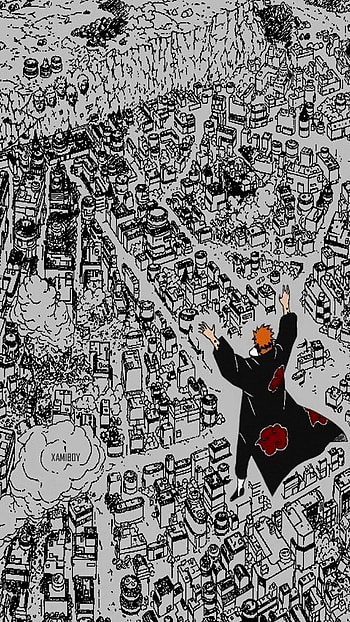 Naruto Pain, art, konoba, manga, anime HD phone wallpaper