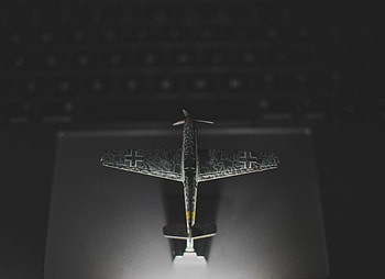 Airplane, toy, dark HD wallpaper