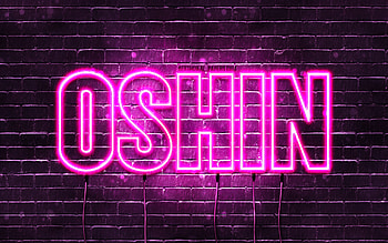 Happy Birtay Oshin, , pink neon lights, Oshin name, creative, Oshin Happy Birtay, Oshin Birtay, popular japanese female names, with Oshin name, Oshin HD wallpaper