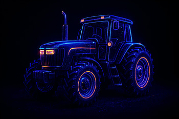 Neon Glow Tractor — Ultra, tractor, neon, glow HD wallpaper