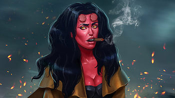 Hell Girl, superheroes, behance, artwork, artist HD wallpaper