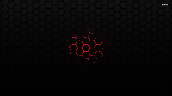 Red on black honeycomb pattern Red on black . HD wallpaper