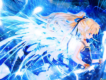 blue angel, blue, wings, angel, girl HD wallpaper