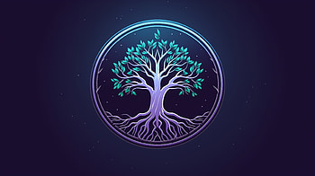 H1>Yggdrasil Tree Logo and Background, Yggdrasil, logo HD wallpaper