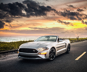 Ford mustang GT, convertible, 2019 car HD wallpaper