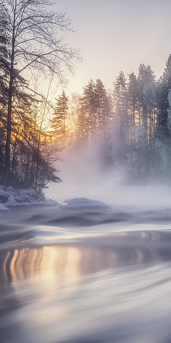 Finland travels, Beautiful Earth, Winter wonder, Captivating scenery HD phone wallpaper