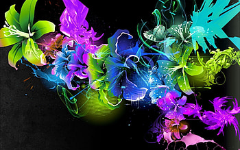 Abstract, Flowers, Patterns, Multicolored, Motley, Colorful, Colourful HD wallpaper