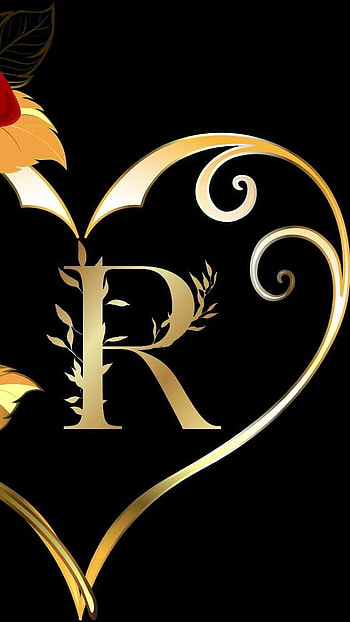 R Name, Beautiful, Golden Alphabet HD phone wallpaper