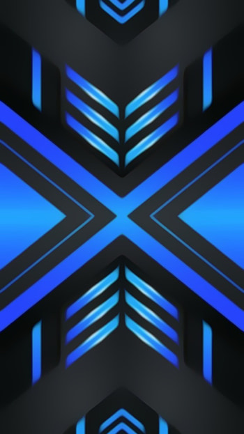Blue patterns black 3d, tech, amoled, art, material, modern, neon, parallel, design, abstract HD phone wallpaper