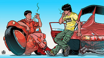 Meeting Point, artist, digital-art, behance, smoking HD wallpaper