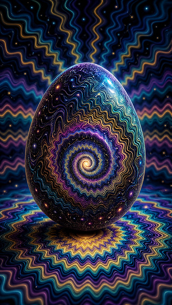 Cosmic Spiral Egg — , Psychedelic, Galaxy HD phone wallpaper