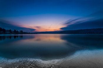 Nature, Sunset, Horizon, Lake HD wallpaper