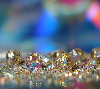 Shinning spheres, blue, sweet, glow, glitter, cute, beautiful, abstract, sparkle, shine, 3D, lovely HD wallpaper
