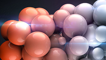 Light, 3D, Form, Light Coloured, Balls HD wallpaper