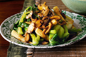 Asian greens with shiitake, Nutritious meal, Plant-based eating, Burst of flavors HD wallpaper