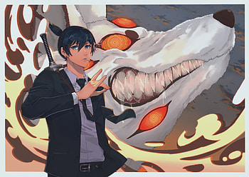 Fox Devil and Aki Hayakawa - Chainsaw Man, Fox Devil (Chainsaw Man), Aki Hayakawa, Anime, Chainsaw Man HD wallpaper
