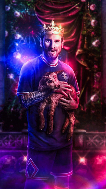 The goat, paris, the-goat, king, psg, animal, football, messi HD phone wallpaper
