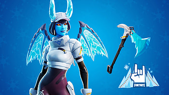 Shiver Outfit Along With The Frost Blade Pickaxe Fortnite, fortnite, 2020-games, games HD wallpaper