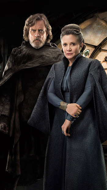 Princess Leia, Luke Skywalker, The Last Jedi, Sony Xperia HD phone wallpaper