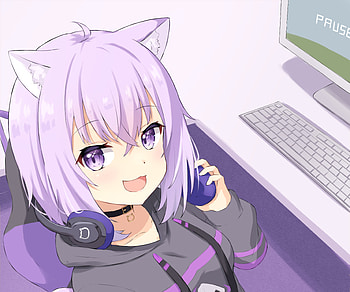Nekomata Okayu, hololive, Nekomata Okayu, Anime, Virtual Youtuber HD wallpaper
