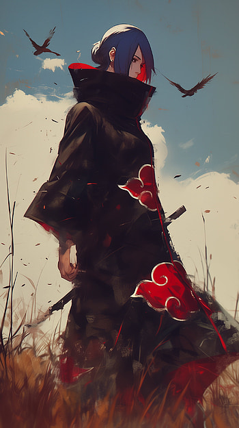 Konan Naruto Fan Art , Konan (Naruto), fan art, Anime, Akatsuki (Naruto), Naruto HD phone wallpaper