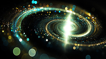 Spiral galaxy, Glow in the Dark HD wallpaper